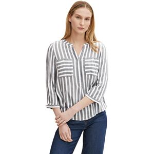TOM TAILOR Women's 1016190 Stripe Blouse, 26940-off-white Navy Vertical, 6 TOM TAILOR Women's 1016190 Stripe Blouse, 26940-off-white Navy Vertical, 6