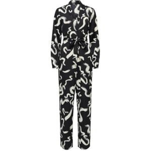 ONLY Women's Onlnova Life Vis L/S Zira Jumpsuit, Black/AOP:587 Yoko, M ONLY Women's Onlnova Life Vis L/S Zira Jumpsuit, Black/AOP:587 Yoko, M