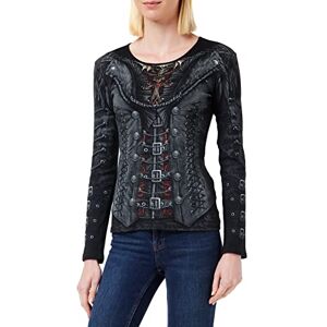 Spiral Gothess Wrap Allover Baggy Top Black M Spiral Gothess Wrap Allover Baggy Top Black M