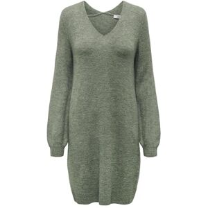 JDY Women's elanora L/S V-Neck Dress KNT Noos, Kalamata, Detail: Melange, S JDY Women's elanora L/S V-Neck Dress KNT Noos, Kalamata, Detail: Melange, S