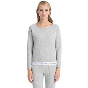 Calvin Klein Crewneck Sweatshirt Women Modern Cotton Line Grey Heather S CK Women's Loungewear Signature Elasticated Hem Cotton, Polyester Calvin Klein Crewneck Sweatshirt Women Modern Cotton Line Grey Heather S CK Women's Loungewear Signature Elasticated Hem Cotton, Polyester