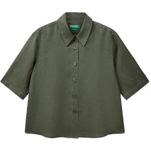United Colors of Benetton Women's Camicia 5bml5qb75 Shirt, Green, S United Colors of Benetton Women's Camicia 5bml5qb75 Shirt, Green, S
