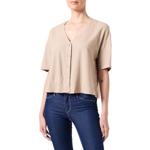 VERO MODA Women's VMJESMILO 2/4 Shirt WVN GA NOOS, Silver Mink, M VERO MODA Women's VMJESMILO 2/4 Shirt WVN GA NOOS, Silver Mink, M