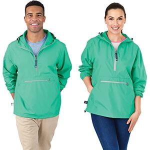 Charles River Apparel Unisex-adultPack-n-go Wind & Water-Resistant Pullover (Reg/Ext Sizes) Long Sleeve Rain Jacket Green Large Charles River Apparel Unisex-adultPack-n-go Wind & Water-Resistant Pullover (Reg/Ext Sizes) Long Sleeve Rain Jacket Green Large