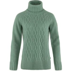 Fjällräven Fjallraven 84793-614 Övik Cable Knit Roller Neck W Sweatshirt Women's Patina Green Size XL Fjällräven Fjallraven 84793-614 Övik Cable Knit Roller Neck W Sweatshirt Women's Patina Green Size XL