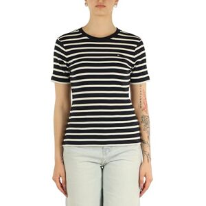 Tommy Hilfiger Women’s Short Sleeve Round Neck Slim Cody T-Shirt, Multicolor (Dark Night Navy/Ecru STP), XL Tommy Hilfiger Women’s Short Sleeve Round Neck Slim Cody T-Shirt, Multicolor (Dark Night Navy/Ecru STP), XL