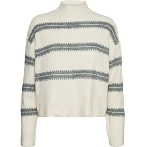 VERO MODA Women's Vmdazzle Ls Highneck Pullover Ga Boo Knitted Jumper, Birch/Stripes: w. Balm Green, XS VERO MODA Women's Vmdazzle Ls Highneck Pullover Ga Boo Knitted Jumper, Birch/Stripes: w. Balm Green, XS