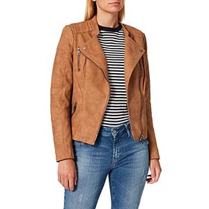 ONLY Women's Onlava Faux Leather Biker Otw Noos Jacket, Toasted Coconut, 8 ONLY Women's Onlava Faux Leather Biker Otw Noos Jacket, Toasted Coconut, 8