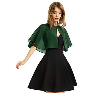 BUCUXE XinQi Women's Soft Chiffon Shawl Wraps Shrug for Evening Dress Wedding Cape Bolero Flapper Cover Up, Dark Green, One Size BUCUXE XinQi Women's Soft Chiffon Shawl Wraps Shrug for Evening Dress Wedding Cape Bolero Flapper Cover Up, Dark Green, One Size