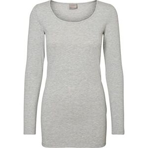 VERO MODA Women's Vmmaxi My Ls Soft Long U-Neck Noos Sleeve Top, Grey (Light Melange), 34 (Manufacturer Size: X-Small) VERO MODA Women's Vmmaxi My Ls Soft Long U-Neck Noos Sleeve Top, Grey (Light Melange), 34 (Manufacturer Size: X-Small)