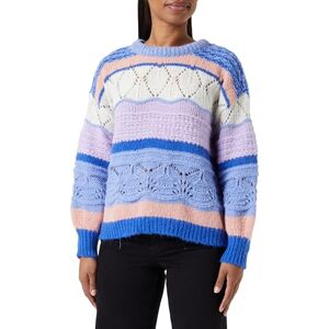 ONLY Women's Onladina Life L/S KNT Noos Jumper Sweater, Directoire Blue/Pattern:Provence/Fairy Wren/Birch/Pale Dogwood, S ONLY Women's Onladina Life L/S KNT Noos Jumper Sweater, Directoire Blue/Pattern:Provence/Fairy Wren/Birch/Pale Dogwood, S
