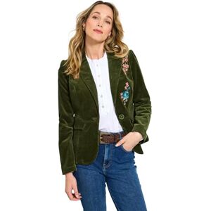 Joe Browns Female Soft Corduroy Embroidered Cord Jacket, Regular, Green, UK 18 Joe Browns Female Soft Corduroy Embroidered Cord Jacket, Regular, Green, UK 18