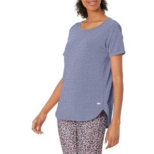 Amazon Essentials Women's Studio Relaxed-Fit Lightweight Crewneck T-Shirt (Available in Plus Size), Blue Heather Nightshadow, X-Large Amazon Essentials Women's Studio Relaxed-Fit Lightweight Crewneck T-Shirt (Available in Plus Size), Blue Heather Nightshadow, X-Large