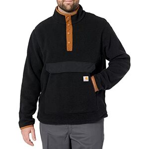 Carhartt Men's Relaxed Fit Fleece Pullover Jacket, Black, S Carhartt Men's Relaxed Fit Fleece Pullover Jacket, Black, S