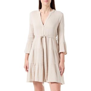 ONLY Women's Onlidia 3/4 Belt Short Dress WVN Noos Summer, Beige, L ONLY Women's Onlidia 3/4 Belt Short Dress WVN Noos Summer, Beige, L