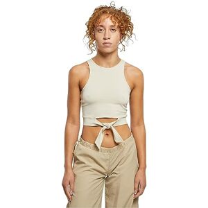 Urban Classics Women's Ladies Cropped Knot Top Cami Shirt, softseagrass, XL Urban Classics Women's Ladies Cropped Knot Top Cami Shirt, softseagrass, XL