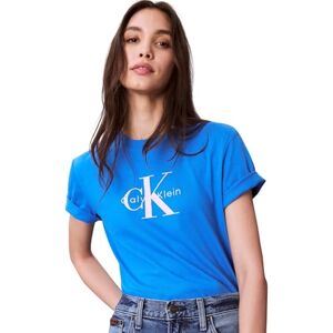 Calvin Klein Women’s Short Sleeve Round Neck Hero Classic Monologo T-Shirt, Blue (Cobalt Blue), S Calvin Klein Women’s Short Sleeve Round Neck Hero Classic Monologo T-Shirt, Blue (Cobalt Blue), S
