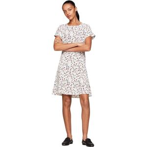 Tommy Hilfiger Women's Small Ribbon F&F SS Short Dress Small Ribbon Print/Ecru 42 Tommy Hilfiger Women's Small Ribbon F&F SS Short Dress Small Ribbon Print/Ecru 42