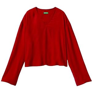 United Colors of Benetton Women's Blouse 53a0dq05l Shirt, Red 0v3, S United Colors of Benetton Women's Blouse 53a0dq05l Shirt, Red 0v3, S
