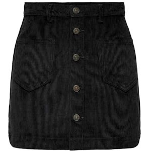 ONLY Women's ONLAMAZING HW Cord Life Skirt PNT NOOS, Black, L ONLY Women's ONLAMAZING HW Cord Life Skirt PNT NOOS, Black, L