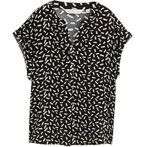 TOM TAILOR Women's V-Neck Blouse, 38311 Black Champagne Minimal, 14 TOM TAILOR Women's V-Neck Blouse, 38311 Black Champagne Minimal, 14