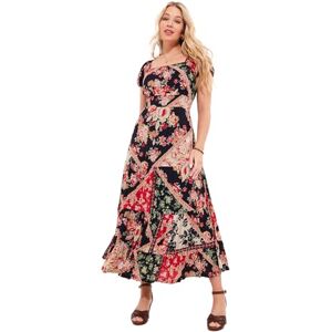 Joe Browns Women's Flowy Patchwork Maxi Dress, Regular Fit, Black, UK 8 Joe Browns Women's Flowy Patchwork Maxi Dress, Regular Fit, Black, UK 8