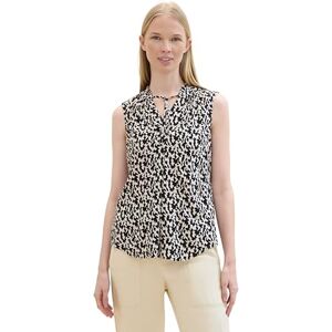 TOM TAILOR Women's 1042950 Blouse, 32148-Black Small Abstract Design, 18 TOM TAILOR Women's 1042950 Blouse, 32148-Black Small Abstract Design, 18