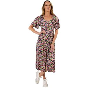 Joe Browns Women's Flattering Floral Jersey Dress, Regular, Black, UK 16 Joe Browns Women's Flattering Floral Jersey Dress, Regular, Black, UK 16