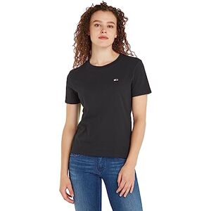 Tommy Jeans Women's Tjw Regular Jersey C Neck S/S Knit Tops, Black, S Tommy Jeans Women's Tjw Regular Jersey C Neck S/S Knit Tops, Black, S