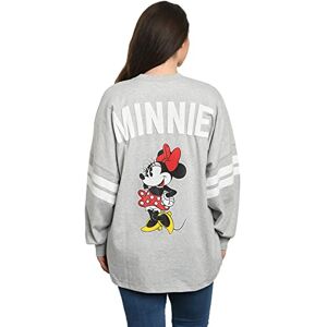 Disney Jersey Womens Mickey Minnie Mouse Long Sleeve (Heather Grey, X-Large) Disney Jersey Womens Mickey Minnie Mouse Long Sleeve (Heather Grey, X-Large)