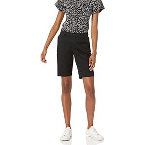 Amazon Essentials Women's Mid-Rise Slim-Fit 10" (25 cm) Inseam Bermuda Chino Shorts, Black, 18 Amazon Essentials Women's Mid-Rise Slim-Fit 10" (25 cm) Inseam Bermuda Chino Shorts, Black, 18