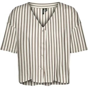 VERO MODA Women's Vmjesmilo 2/4 Shirt WVN Ga Noos, Birch/AOP: Heidi, L VERO MODA Women's Vmjesmilo 2/4 Shirt WVN Ga Noos, Birch/AOP: Heidi, L