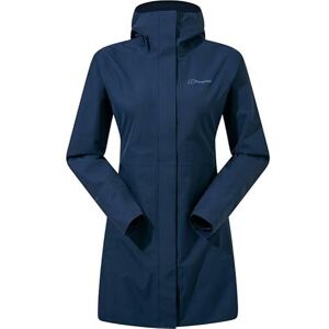 Berghaus Women's Omeara Long Length Waterproof Shell Jacket Durable Breathable Rain Coat, Dusk, 10 Berghaus Women's Omeara Long Length Waterproof Shell Jacket Durable Breathable Rain Coat, Dusk, 10