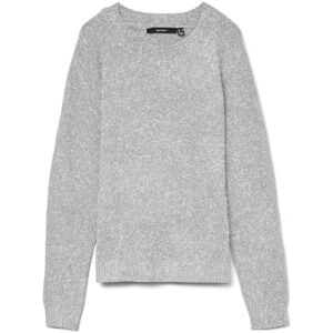 VERO MODA Women's Vmdoffy Ls O-neck Blouse Noos Blouse, Grey (Light Melange Light Melange), 32R (Manufacturer size: X-Large) VERO MODA Women's Vmdoffy Ls O-neck Blouse Noos Blouse, Grey (Light Melange Light Melange), 32R (Manufacturer size: X-Large)