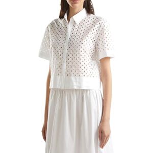 United Colors of Benetton Women's Camicia 58bhdq08b Shirt, White, XS United Colors of Benetton Women's Camicia 58bhdq08b Shirt, White, XS