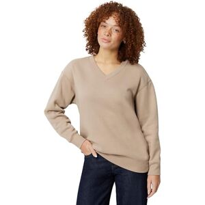 Amazon Essentials Women's Oversized V-Neck Fleece Pullover Sweatshirt, Taupe, X-Small Amazon Essentials Women's Oversized V-Neck Fleece Pullover Sweatshirt, Taupe, X-Small