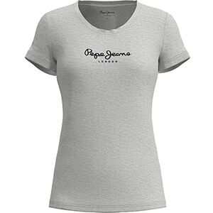 Pepe Jeans New Virginia Women's T-Shirt Slim Fit Short Sleeve Grey (Grey Marl ), XL Pepe Jeans New Virginia Women's T-Shirt Slim Fit Short Sleeve Grey (Grey Marl ), XL