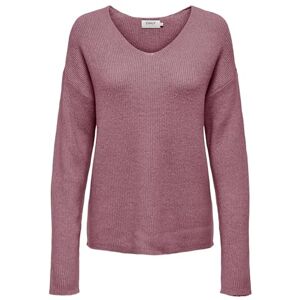 ONLY Women's Onlcamilla V-Neck L/S Pullover KNT Noos Sweater, Crushed Berry, Detail: Melange, S ONLY Women's Onlcamilla V-Neck L/S Pullover KNT Noos Sweater, Crushed Berry, Detail: Melange, S