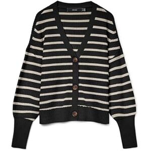 VERO MODA Women's Vmlea LS V-Neck Cuff Cardigan Noos, Black, XL VERO MODA Women's Vmlea LS V-Neck Cuff Cardigan Noos, Black, XL