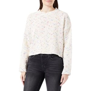 ONLY Women's Onlgracie Ls O-Neck Bf KNT Sweater, Cloud Dancer/Detail: Multi Melange dots, S ONLY Women's Onlgracie Ls O-Neck Bf KNT Sweater, Cloud Dancer/Detail: Multi Melange dots, S