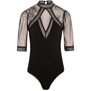 Morgan Women's 3/4 Sleeve Lace Bodysuit DATIL Black, Size XL, Black, XL Morgan Women's 3/4 Sleeve Lace Bodysuit DATIL Black, Size XL, Black, XL