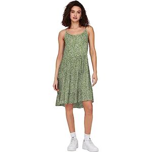 ONLY Bestseller A/S Women's Onlmaj Life S/L AOP Short Dress WVN Noos, Artichoke Green/AOP:Cloud Dancer Ditsy, XXS ONLY Bestseller A/S Women's Onlmaj Life S/L AOP Short Dress WVN Noos, Artichoke Green/AOP:Cloud Dancer Ditsy, XXS