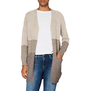 ONLY Women's Queen L/S Long Knt Noos Cardigan Sweater, Sand/Stripes:w. Beige & Woodsmoke, M UK ONLY Women's Queen L/S Long Knt Noos Cardigan Sweater, Sand/Stripes:w. Beige & Woodsmoke, M UK