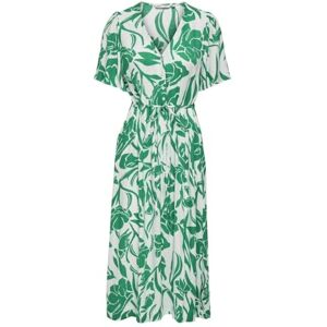 ONLY Women's Onlhalia S/S Midi Dress WVN Noos, White, S ONLY Women's Onlhalia S/S Midi Dress WVN Noos, White, S
