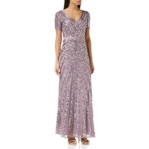 Maya Deluxe Womens Maxi Ladies Embellished Sequin Long Short Sleeve V Neck High Empire Waist Cut Shiny Prom Wedding Bridesmaid Dress, Moody Lilac, 12 UK Maya Deluxe Womens Maxi Ladies Embellished Sequin Long Short Sleeve V Neck High Empire Waist Cut Shiny Prom Wedding Bridesmaid Dress, Moody Lilac, 12 UK