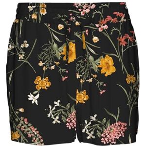 VERO MODA Women's Vmeasy Joy Nw Shorts WVN Ga, Black/AOP: vicka, S VERO MODA Women's Vmeasy Joy Nw Shorts WVN Ga, Black/AOP: vicka, S