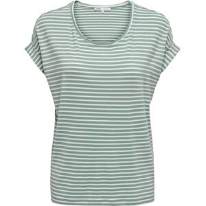 ONLY Women's ONLMOSTER Stripe S/S O-Neck TOP JRS NOOS T-Shirt, Opacity, Rose Smoke/Detail:Melange, Large ONLY Women's ONLMOSTER Stripe S/S O-Neck TOP JRS NOOS T-Shirt, Opacity, Rose Smoke/Detail:Melange, Large