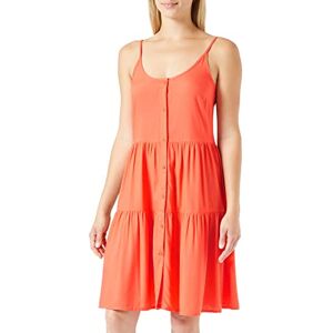 ONLY Women's ana Life Fr Strap Button Dress Ptm Summer, Hot Coral, XS ONLY Women's ana Life Fr Strap Button Dress Ptm Summer, Hot Coral, XS