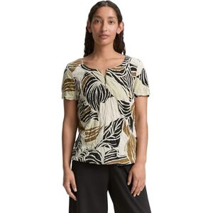 TOM TAILOR Women's T-Shirt, 37999 Neutral Cut Leaves Design, L TOM TAILOR Women's T-Shirt, 37999 Neutral Cut Leaves Design, L