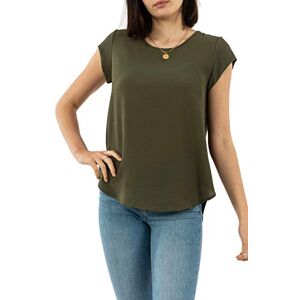 ONLY Women's Onlvic S/s Solid Top Noos Wvn Plain Regular Fit Short Sleeve T-Shirt, Green (Kalamata)-8 ONLY Women's Onlvic S/s Solid Top Noos Wvn Plain Regular Fit Short Sleeve T-Shirt, Green (Kalamata)-8